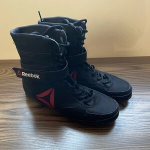 Reebok Boxing Boot Men's Size 7.5Black Red Mayweather Strap Boxing Training RARE